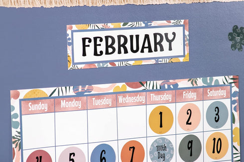 Teacher Created Resources Wonderfully Wild Calendar Bulletin Board Large...