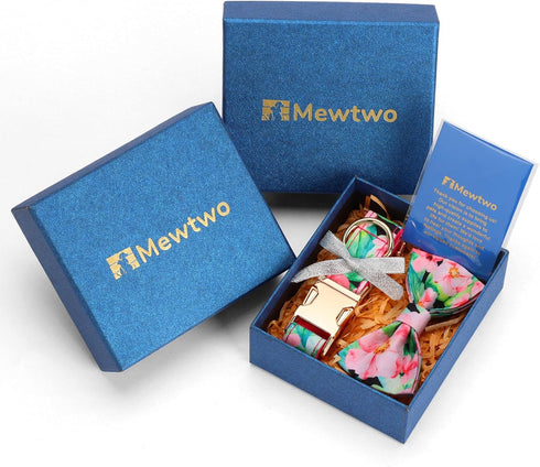 Fancy Dog Collar Gift Box, with Bow Tie and Metal Buckle?Puppy Collar for Boys and Girls; Holiday Pet Gifts; Suitable for Large, Medium and Small ...