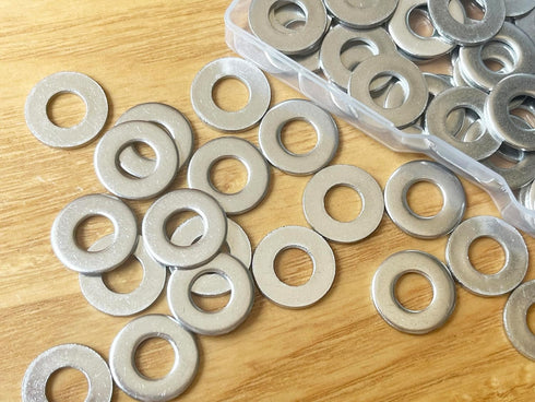 Premium 1/4” Flat Washers, 100pcs Stainless Steel Washers for Screws&Bolts, 1/4" ID x 5/8" OD...