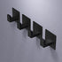 VAEHOLD Adhesive Towel Hooks, Heavy Duty Wall Hooks Aluminum Black Hooks for Hanging Coat, Hat, Towel, Robe, Clothes, Shower Hook for Door, Office...
