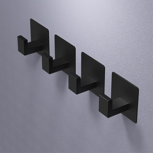 VAEHOLD Adhesive Towel Hooks, Heavy Duty Wall Hooks Aluminum Hooks Stick on Door, Kitchen, Bathroom for Hanging Coat, Hat, Towel, Robe, Clothes (B...