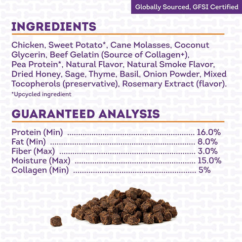 Soft Baked Trainers Chicken & Sweet Potato w/Collagen Dog Treats - 5oz/1 Pack...