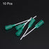 uxcell 10 Pcs 18G Plastic Dispensing Needles, 1" PP Glue Needle Tube Blunt Luer Lock Tips with PP Flexible Needle for Liquid Glue Gun, Green...