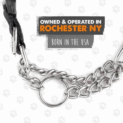 Mighty Paw Martingale Dog Collar 2.0 | Trainer Approved Limited Slip Collar with Stainless Steel Chain & Heavy Duty Buckle - Modified Cinch Collar...