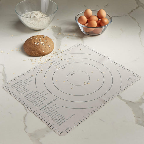 Silicone Rolling Mat - Premium Kitchen Pastry Mat for Rolling and Baking Prep - Great for Making Dough, Pastries, Pizza and Pie...