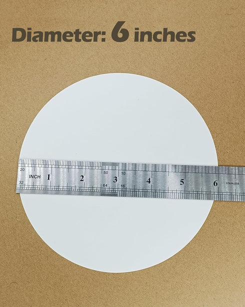 White Cardstock Paper Circles for Kids Arts and Crafts, Thick Cardstock 6 Inches Cutout Round Shape, Circular 92lb/250gsm Pre-Cut Heavy Card Stock...