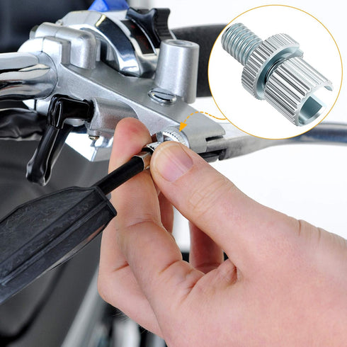 PAGOW 8PCS Screw Metric Clutch Brake Cable Adjuster for Honda Yamaha Kawasaki Suzuki ATV Motorcycle, 8MM Universal Nut Bolts, Silver...