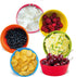 Kids Plastic Bowls Set of 12 Children Bowl 10 Ounce Microwave Dishwasher Safe BPA Free Non Toxic Toddler Bowls 6 Bright Colors for Cereal, Soup, S...