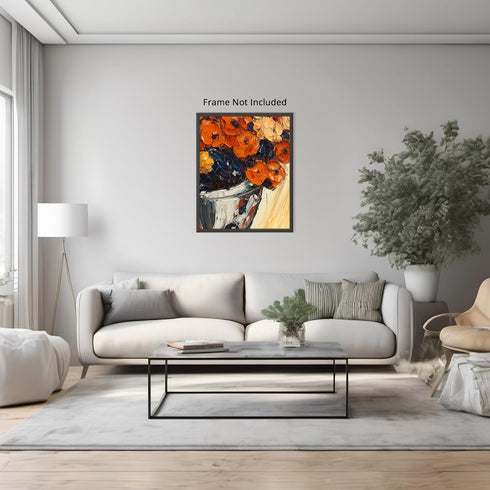 Posterizer 1 pcs-oil painting inspired-vibrant bouquet of flowers 2-Floral & Botanical Art-Collectibles & Fine Art-Decor for Home & Office- unfram...