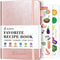 JUBTIC Blank Recipe Book to Write in Your Own Recipes, Personal Cook Book to Write in and Hardcover Recipe Notebook with 2 colorful stickers for F...