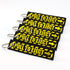 PULL TO EJECT Key Chain - Black/Yellow - 5 PCS...