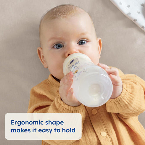 MAM Easy Active Baby Bottles 11oz, Fast Flow Skinsoft Silicone Nipple with Wide Neck Ergonomic Design, Easy to Hold, BPA-Free, Bottles with Leak-P...