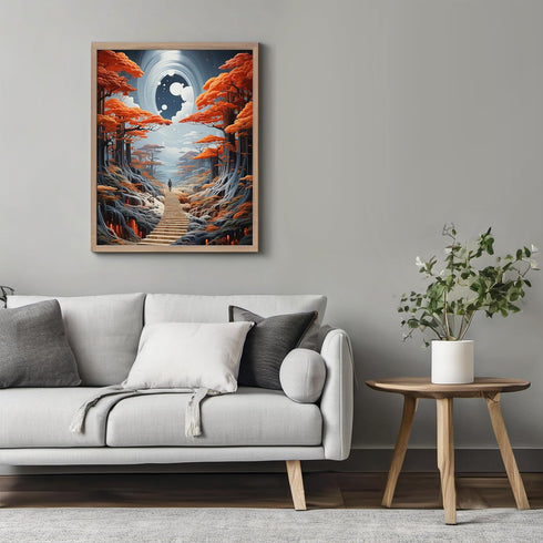 Posterizer 1 pcs-surreal beautiful scenery alien world-Abstract & Modern Art-Fantasy & Fiction Art-Gift for Art Lovers-Decor for Home & Office- UN...