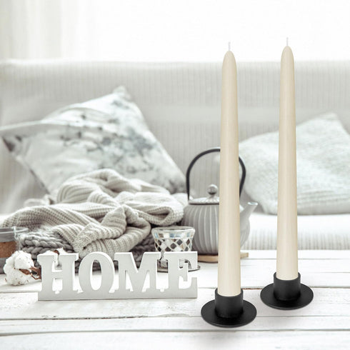 Iron Taper Candle Holder Round - Set of 2, Rustic Candlestick Holder for Home Decoration, Wedding, Anniversary, Housewarming, Birthday, Candle Sta...