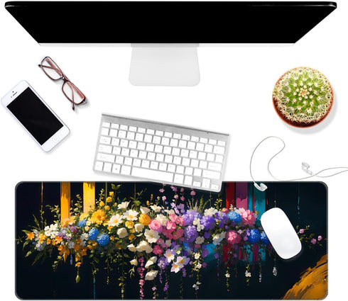 Dynippy Thin Extended Gaming Mouse Pad ?31.5 * 11.8 * 0.08 inch? with Stitched Edges Large, Long XXL Keyboard and Mouse pad Desk Mat for Gaming Of...