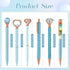 6 Pcs Ballpoint Pen Set Include Crystal Diamond Pen Slim Metal Ballpoint Pens Black Ink Stylus Pen Liquid Sand Pen Retractable Glitter Pen for Off...