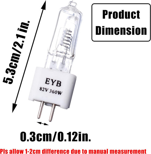 Wadoy EYB 82V 360W Projector Bulb RSE-57 Compatible with Apollo 15000 15002 15009 A1004 A1005 AL1004 AL1005 Overhead Projector Bi-Pin Based Stage ...