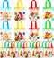 24 Pack Paint Party Favor Bags Non Woven Art Party Gift Bags Kids Art Paint Treat Goodie Bags Paintbrush Splatter Tote Bags for Paint Theme Birthd...