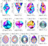 26 Pieces Geometric Shape Earring Blanks Charms Stainless Steel Rainbow Color Blank Pendants Stamping Dangles for DIY Necklace Crafts Jewelry Maki...