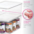 Rosanna Pansino x iDesign Recycled Plastic Kitchen Storage Bin with Lid, Clear Bin/Marshmallow Lid, 9" x 12" x 6"...
