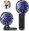 JZCreater Mini Handheld Fan,Portable Hand Held Fan, 15H Cooling Fan, Quiet 4 Speed, USB Rechargeable Battery Operated Desk Fan, Small Folding Elec...