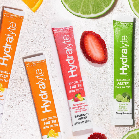 Hydralyte Low Sugar Rapid Rehydration - Lightly Sparkling Electrolyte Powder Packets, 8 oz Serve | Variety Hydration Packets | Hydration for Heat,...