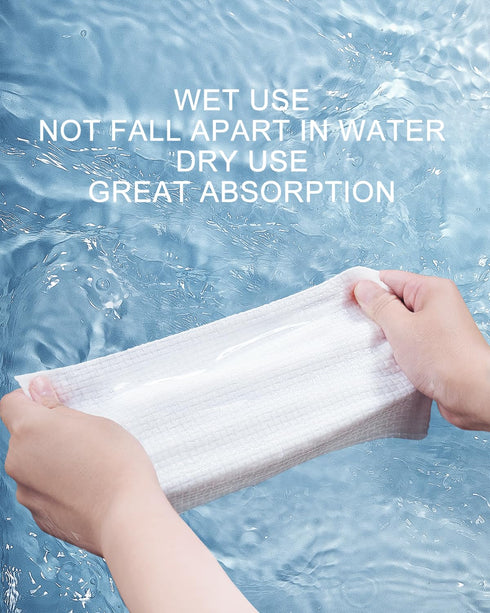LUXU Clean Face Towels,Disposable Face Towel, Facial Washcloth, Makeup Remover Dry Wipes,25 Ct,2 Pack,Clean Facial Towels for Sensitive Skin,Soft ...