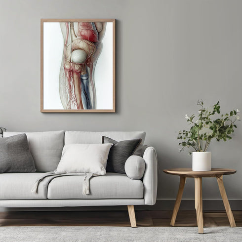 Posterizer 1 pcs-artistic illustration of the human knee 3-Teachers & Classrooms-Abstract & Modern Art-School and classroom art- unframed wall art...