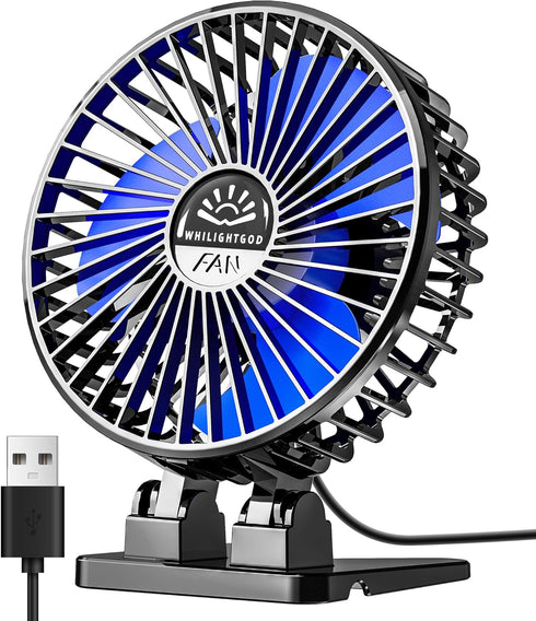 Desk Fan, USB Fan for Desk, Mini Desk Fan, 3 Speed Rotation Strong Wind, Protable Small Desktop Cooling Fan, Quite Mini Personal Fan for Home Offi...