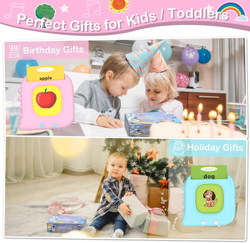 Girls Birthday Gift, 224 Sight Words Talking Flash Cards, Pocket Speech Therapy Toys for Toddlers, Montessori Learning toys 1 2 3 4 5 Year Old, Se...