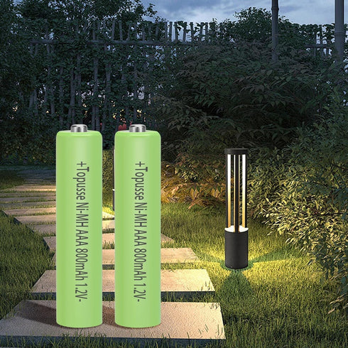 8 Pack Rechargeble 1.2V Ni-MH AAA Batteries, Long-Lasting Triple A Size Nimh Battery 800mAh for Outdoor Solar Lights...