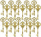 Gutapo Extra Large Antique Skeleton Keys for Wedding Decoration Favor Handwork Gift Santa's Key...