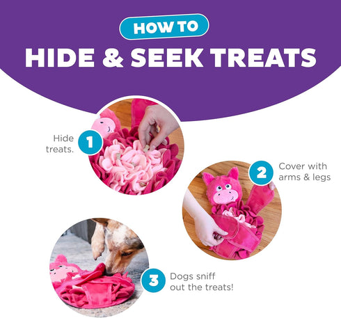 Outward Hound Nina Ottosson Snuffle Palz Interactive Plush Dog Puzzle and Snuffle Mat for Dogs, Non-slip Snuffle Mat, Dog Enrichment Toys, Plush, ...