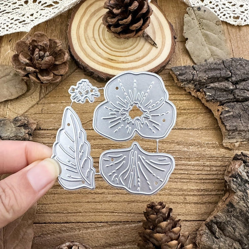 Layer Pansy Flower Metal Cutting Die for Scrapbooking - Durable, Cut Stencils for DIY Scrapbook Photo Album Flower Decorative Paper Card, Card Mak...