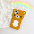 Ultra Thick Soft Silicone Case for Apple iPhone 13 Pro 13Pro Teddy Bear Brown Color Animal 3D Cartoon Japanese Cute Lovely Adorable Kawaii Kids Gi...