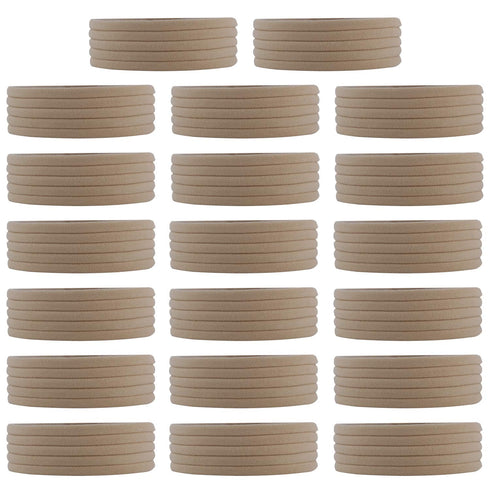 Lawie 100 Pack Bulk Super Soft Stretchy Elastic Nylon Headbands Bow Nude Hairband Slim Turban Headwrap Hair Ties Ponytail Holder for Newborn Infan...