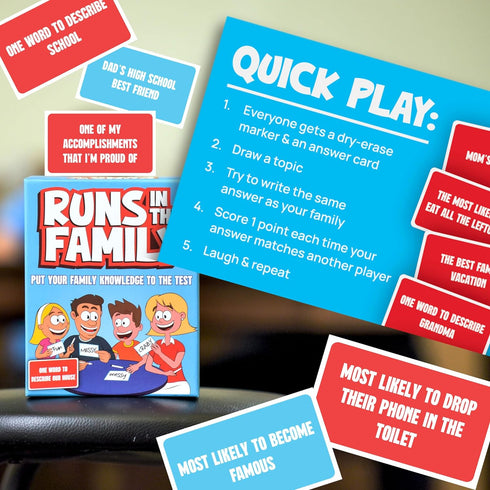 Runs in The Family: Fun Board Games for Family Night - Think Like Your Family Would - Family Games for Kids-Adults...