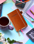 AISBUGUR Pocket Notebook Small Notebook 2-Pack, 3.5" x 5.5" Pocket Notebooks Hardcover with Thick Lined Paper, Inner Pockets, Cover Letter Embossi...