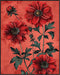 Posterizer 1 pcs-big red flowers with red background-Floral & Botanical Art-Abstract & Modern Art-Decor for Home & Office- UNFRAMED Wall Art...