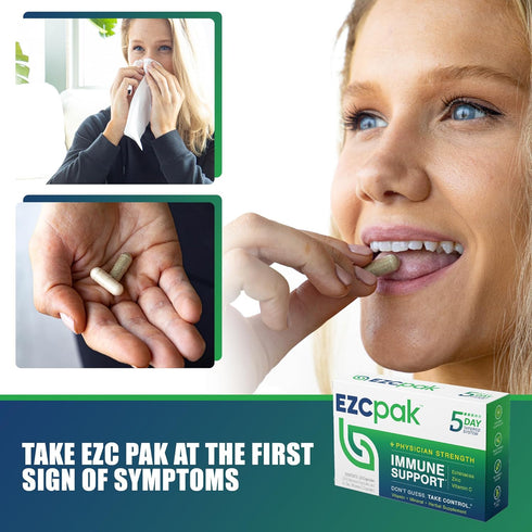EZC Pak 5-Day Tapered Immune Support Booster - Vitamin Immune Support Supplement, Echinacea, Zinc Vitamin C, Vitamins for Immune System Support, I...