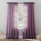 No. 918 Erica Crushed Sheer Voile Rod Pocket Curtain Panel, 51" x 84", Purple...