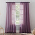 No. 918 Erica Crushed Sheer Voile Rod Pocket Curtain Panel, 51" x 84", Purple...