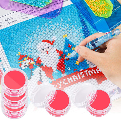 20 Pcs Diamond Art Wax Refills Glue for Diamond Art Painting 10 Pack Diamond Art Wax, DIY Diamond Paint Wax Holder Case with Clay Storage Box for ...