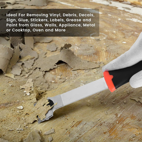 DEKEones Razor Blade Scraper, Long Handled Scraper Tool with 10 Extra Replacement Blades, Razor Scraper Remover for Cleaning Sticker, Paint, Caulk...