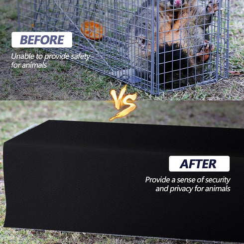 2 Pcs Trap Cage Cover 32 x 10 x 12 Inch Heavy Duty Animal Trap Cover Live Animal Trap Cage Cover for 1 Door Humane Cat Trap Squirrel Dog Gopher Ch...