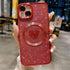 Compatible with iPhone 15 Plus 6.7 Inch Case with Magsafe, Plating Heart Glitter Magnetic Case for Women Girl TPU Camera Protection Back Cover for...