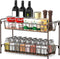 Simple Houseware Countertop Spice Rack 2-Tier Kitchen Spice Organizer Storage Shelves, Bronze...