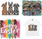 3 Sheets Easter Day Rabbit Eggs on Transfers Letter Pattern Transfer Stickers Cute Leopard HTV Heat Iron Transfer Paper Heat Transfer Decals for T...