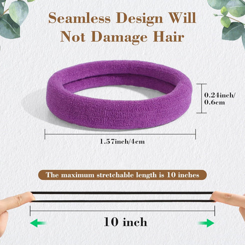 120PCS Black Hair Ties, Seamless Hair Ties No Damage Ponytail Holders pony tails hair ties Hair Band Elastics Hair Accessories for Women Girls(Mul...