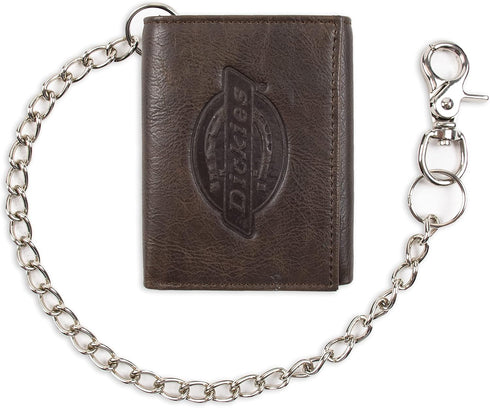 Dickies mens Leather Trifold Wallet, Dark Brown, One Size US...